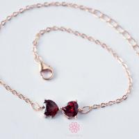 ราคา Rosenmarry สร้อยข้อมือพลอยโกเมนแท้ ตัวเรือนเงินแท้ 925 ชุบพิงค์โกวลจัดส่งฟรี RB031 พลอยแท้เสริมดวง ของขวัญ (18868818410)