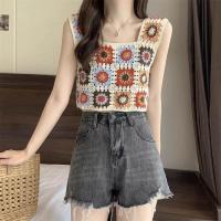 ราคา เสื้อครอปถักไหมพรม ครอปสายเดี่ยวถักไหมพรม (20204267233)