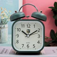 ราคา Students use alarm clock creative personality bedroom metal mute childrens bedside luminous ring bell simple Nordic style (19797982247)