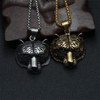 ราคา จี้หัวเสือที่โดดเด่นของผู้ชายสร้อยคล้องคอจี้เหล็กไทเทเนียมโซ่ไหปลาร้าสร้อยคอเสือย้อนยุคบุคลิกของนักเรียน (17340226448)