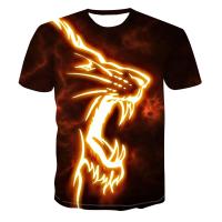 ราคา เสื้อยืดพิมพ์ลายหัวเสือของผู้ชายเสื้อทรงหลวมลำลองแขนสั้นพิมพ์ลายสัตว์แฟชั่นฤดูร้อนปี3D (10222165852)