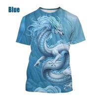ราคา 2023 Cool Flying Flame Dragon 3D Graphic T Shirt Fashion Men Women Fashion Animal Art Streetwear Printed T Shirt Casual Tee Tops (21097957330)