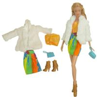 ราคา ชุดเสื้อผ้าสำหรับตุ๊กตาบาร์บี้ผู้หญิงชุดตุ๊กตาบาร์บี้สีขาวโค้ทขนสัตว์เหลืองเสื้อกระโปรงหนังแฟชั่นกระเป๋ารองเท้า1 6ตุ๊กตาอุปกรณ์ของเล่น (21021961010)