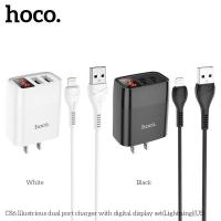 ราคา Hoco ชุดชาร์จพร้อมสาย รุ่น C86 Adapter หัวชาร์จ 2USB LED กระแสไฟ 2 4A สำหรับอุปกรณ์มือถือทุกรุ่น (9553943371)