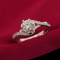 ราคา แหวนเงินทิเบตแท้100 จะไม่จางหายฝังด้วยเซอร์โคเนียธรรมชาติ Cincin Kawin Platinum ดีลักซ์ (20375471330)