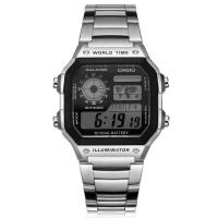 ราคา Casio AE 1200WH บล็อกขนาดเล็กจอแสดงผลดิจิตอลนาฬิกาไฟฟ้าชายกันน้ำ Activism นาฬิกามัลติฟังก์ชั่นาฬิกาจับเวลา (20878241961)