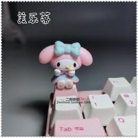 ราคา 3 ชิ้นจัดส่งฟรีขนาดใหญ่ Melody Kuromi สีชมพูน่ารัก Girly แป้นพิมพ์ส่วนบุคคล Keycap Xda แกนสั้น (20411881756)