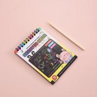 ราคา เด็ก DIY Scratch Notebook Rainbow Graffiti Scratch Drawing Cardboard Book (16788693299)