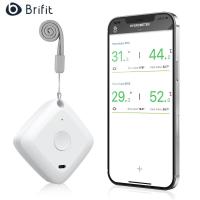 ราคา Brifit มิเตอร์วัดความชื้นบลูทูธขนาดเล็กอัพเกรดไร้สายมีเซ็นเซอร์วัดอุณหภูมิความชื้นในที่ร่มกลางแจ้งพร้อมส่งออกข้อมูลและแจ้งเตือนสำหรับเครื่องฟักไข่ห้องเด็กเรือนกระจก (16660607318)
