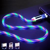 ราคา เป็นได้แม่เหล็ก3 In 1 Super Fast สายชาร์จแม่เหล็กไฟ Led กระแสเงินสดส่องสว่างหลาย Charger ข้อมูล Sync ส่งไฟล์ข้อมูลพอร์ตหลายพอร์ตสำหรับ iPhone X 8 7 6 5 Micro USB ประเภท C ทนทานสายสำหรับซัมซุง Galaxy S