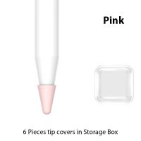 ราคา 6แพ็ ฝาครอบปลายดินสอซิลิโคนกันลื่น คสำหรับ Apple Pencil 1 Pencil 2 Nib Protector Silicone Tip Cover (11966158393)