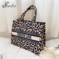 ราคา New Denim Leopard Big Handbags for Women Designer Luxury Shopper Bag Female Fashion Lady Tote Bags with Short Handle (11313867044)