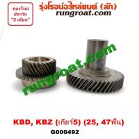 ราคา G000492 เฟืองเกียร์ เฟืองเกียร์5 อีซูซุ ISUZU KBD KBZ FASTER Z บน 25 ล่าง 47 ฟัน (9251828559)