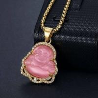 ราคา ZZOOI Buddha Pendant Necklaces For Women Gold Color Stainless Steel Cubic Zircon Necklace Fashion Jewelry New Style Dropshipping (18313532472)