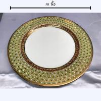 ราคา จานใส่อาหารลายเบญจรงค์ขนาด 10นิ้ว จานเบญจรงค์ จาน ของขวัญให้ชาวต่างชาติ ของขวัญงานเกษียณ ของขวัญให้ผู้ใหญ่ ลายไทย (16409020530)