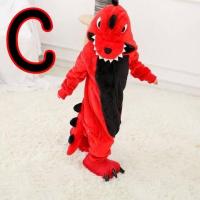 ราคา 7C51 ชุดเด็ก ชุดมาสคอต ชุดนอน ชุดแฟนซี มังกร ก๊อตจิ ไดโนเสาร์ สีแดง Mascot Red Dinosaur Dragon Godji Costumes (9891407386)