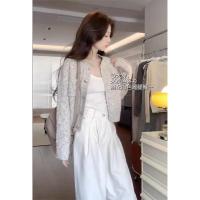 ราคา เสื้อคลุมไหมพรมแบบนุ่มสีเทาสไตล์ชาเนลแบบฝรั่งเศสเสื้อคาร์ดิแกนผ้าถักตัวสั้นใส่ด้านนอกทรงหลวมใส่ช่วงฤดูใบไม้ผลิและฤดูใบไม้ร่วงสำหรับผู้หญิงฤดูใบไม้ร่วงและฤดูหนาว (20563861957)