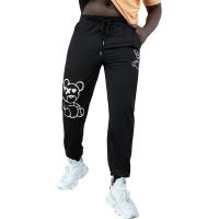 ราคา WDIRARA Mens Cartoon Bear Print Drawstring Waist Sweatpants with Pocket (20045270228)