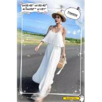 ราคา TSจั๊ม สูท กางเกงขายาวชีฟองอัดพลีทสายปรับได้อก 32 42 (14288631769)