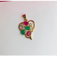 ราคา 24k gold plated red ruby pendant จี้ทับทิมแดงชุบทอง 24k (16483181685)