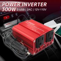 ราคา 300W Car Power Inverter DC 12V To AC 110V 220V With 3 1A Dual USB Car Adapter Converter Auto Charger Pure Sine Wave EU US Socket (9935115297)