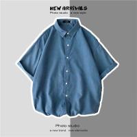 ราคา FAWORK เสื้อเชิ้ตแขนสั้นผู้ชายสไตล์เกาหลีแบบหลวม ๆ สำหรับผู้ชาย (11905072593)
