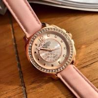 ราคา Original Single Coach Pink Womens Watch Leather Strap Classic Quartz Watch (16487214078)