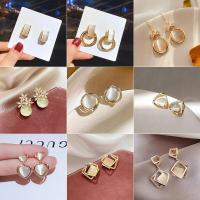 ราคา แฟชั่นผู้หญิงอารมณ์แมวตาต่างหูเพชรใหม่น่ารักคู่ของต่างหู (4578866307)