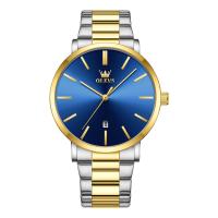 ราคา OLEVS OLEVS Simple Quartz Men Watch Stainless Steel Watchband Round dial Wristwatch Calendar (21019958356)