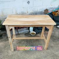 ราคา DR โต๊ะทำงาน โต๊ะนักเรียนไม้สัก 100 50 สูง75 ซม โต๊ะเขียนหลังสือ ไม่ทำสี (20870248290)