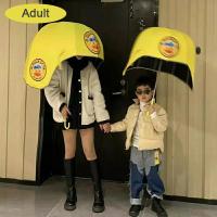 ราคา 酱IP ร่มกันฝนพับได้ เด็กร่มสร้างสรรค์สุดน่ารักนวนิยายหมวกกันน็อคหมวกร่มป้องกันรังสียูวี1021 (20808914287)