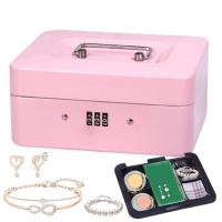 ราคา Safe and Lock Box Travel Security Case Lock Box Portable Security Lock Box Deposit Box with Code for Banknotes Cards Jewelry Keys newcomer (20741939004)