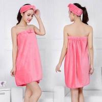 ราคา Bowknot Women Bath Towel Bath Robe Bathrobe Body Spa Bath Bow Wrap Towel Headband Set Super Absorbent Bath Gown (20308184960)