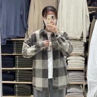 ราคา Uniqlo ร้านเรือธงฉบับภาษาเกาหลีห้องลองเสื้อฤดูใบไม้ร่วงและฤดูหนาวรุ่นคู่หลวมแขนยาวเสื้อสไตล์แจ็คเก็ตลายสก๊อตเสื้อแจ็คเก็ต439811 (17597117396)