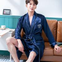 ราคา เสื้อคลุมอาบน้ำผ้าไหมน้ำแข็งทรงหลวมแบบลำลองสำหรับขนาดใหญ่บางส่วน Baju Tidur Celana Pendek ชุดนอนผ้าไหมสำหรับฤดูร้อน Fsyew74wgyi ฤดูใบไม้ผลิและในฤดูใบไม้ร่วงผู้ชาย (17379077524)