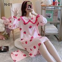 ราคา Night suit ชุดนอนเดรสกระโปรง ผ้าซาติน มี 11 แบบ ชุดนอนกระโปรงผ้าซาติน (16586965472)