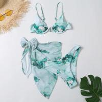 ราคา Bikini 3 Pcs พร้อมผ้าคลุมลายหินอ่อน นมโครงดันทรง มีฟองน้ำในตัว พร้อมส่ง (21067349714)