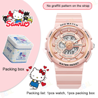 ราคา แท้ 100 Sanrio Kuromi นาฬิกาสำหรับเด็กหญิงเด็กชายพร้อมนาฬิกาดิจิตอลแบ็คไลท์กันน้ำ Cinnamoroll นาฬิกาข้อมือเด็กกันกระแทกนาฬิกาเด็ก hellokitty ของขวัญวันเกิดของขวัญคริสต์มาส 8573 (20132057334)