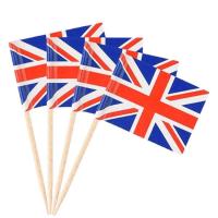 ราคา British Flag Toothpicks Union Jack Toothpick Flags Cupcake Toppers 100pcs Union Jack Cocktail Stick Flags for National Day Party Cupcake Toppers Decoration adorable (17653349863)