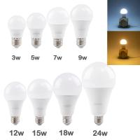 ราคา หลอดไฟ Led ประหยัดพลังงาน220V สีขาวหลอดไฟ LED กลางวันใน E27 6500K 3W 5W 7W 9W 12W 15W 18W 24W ฐานสกรู E27ฐานสกรูอบอุ่นเย็นขาว V 2700K 6500K 285 (18319307960)