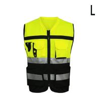 ราคา เสื้อกั๊กสะท้อนแสง ความปลอดภัยHi Visเสื้อกั๊กสะท้อนแสงเพื่อความปลอดภัยชุดขี่ทางหลวงขับรถแจ็คเก็ตคืนการรักษาความปลอดภัยเสื้อกั๊กชุดL XL XXL (1864124880)
