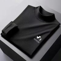 ราคา เสื้อยืดแขนยาวสำหรับผู้ชายเสื้อยาวปิดถึงก้นกำมะหยี่กึ่งเสื้อยืดคอเต่าลำลองสองด้านทรงเข้ารูป (20160770969)