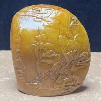 ราคา หยกหินดั้งเดิมการแกะสลักหิน Shoushanการตกแต่ง Laotian Huangshiวัสดุตราประทับขนาดเล็กการประดิษฐ์ตัวอักษรกระบวนการแกะสลักตือป๋วยไก่ (19771232857)