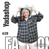 ราคา 628 Yเสือคลุมสาวอวบแจคแก็ตสาวอวบแขนยาวรุ่นหมวกกระดุมหน้า กันแดดกันลม อก50 (19542019210)