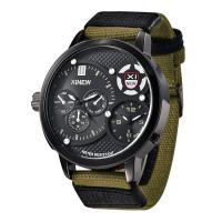ราคา Mens Watches Nylon Band Clock Big Face Quartz Wrist Watch (16936844742)