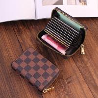 ราคา ZOMI Credit Card Wallet Card Holder Wallet Women Men atm ID Card Case Coin Purse Leather Zip Wallets (16555289476)