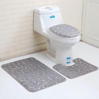 ราคา 3D Stone Pattern Absorbent Carpet 2 Or 3 piece Toilet Floor Mat Flannel Antiskid Washroom Bath Mat Toilet Seat Lid Cover (12953940536)
