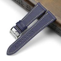 ราคา New นำเข้าจากเยอรมัน Epsom สายหนังทำด้วยมือผู้ชายและผู้หญิงคุณภาพสูง cowhide 20 22 24 มม บางเฉียบสายนาฬิกา Seiko (19861334630)