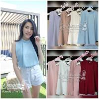 ราคา เสื้อกล้าม คอปีน ทรงปล่อย ใส่สบาย ผ้าฮานาโกะ (18918828140)