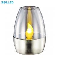 ราคา SOLLED 6ชิ้น Led พลังงานแสงอาทิตย์อิเล็กทรอนิกส์แสงเทียนกันน้ำแบบชาร์จ Flameless ไร้ควันโคมไฟสำหรับตกแต่งบ้าน (16929075692)